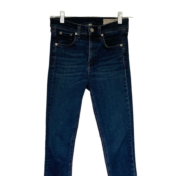 Rag & Bone High Rise Two Tone Ankle Skinny Jeans - Picture 5 of 15